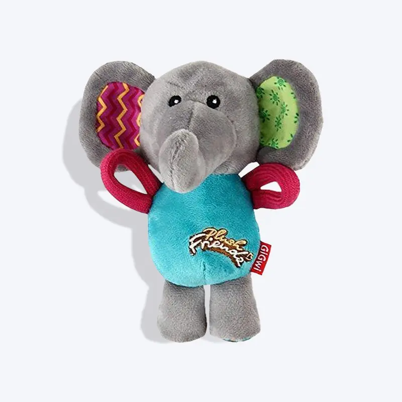 GiGwi Friendz Dog Plush Toy - Elephant (with Squeaker)
