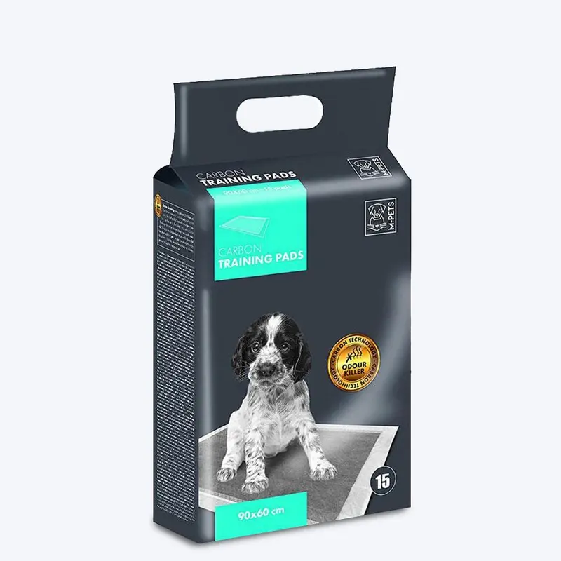 M-Pets Carbon Training Pads Pack of 15 - Grey (90 x 60 cm)