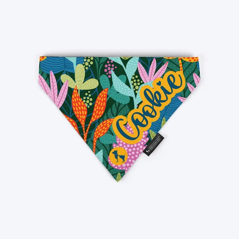 HUFT Rainbow Grove Personalised Dog Bandana - Multicolor