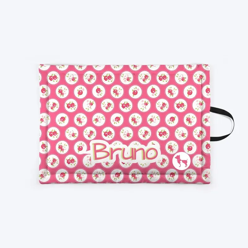 HUFT Rosy Dreams Personalised Mat For Dog & Cat - Pink