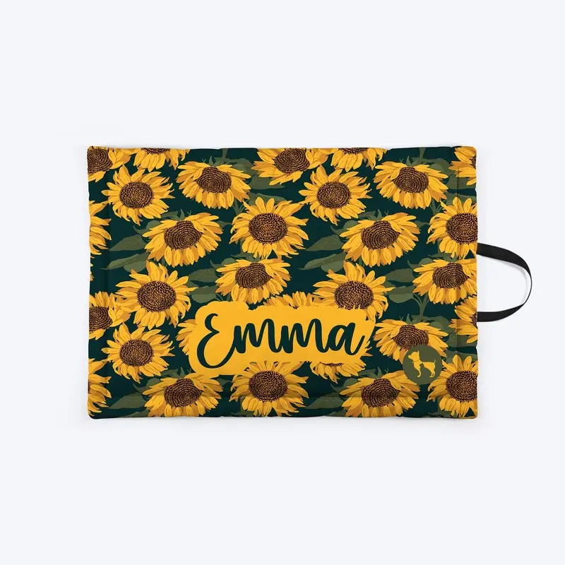 HUFT Sunshine Blooms Personalised Mat For Dog & Cat - Yellow
