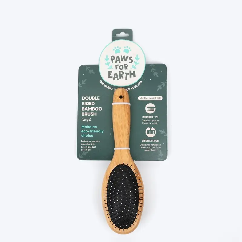 Paws For Earth Bamboo Double Sided Brush For Dogs