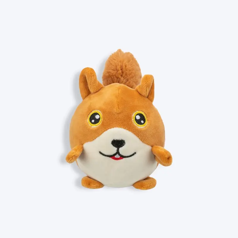Trixie Squirrel Plush Dog Toy - Brown & White - 13 cm