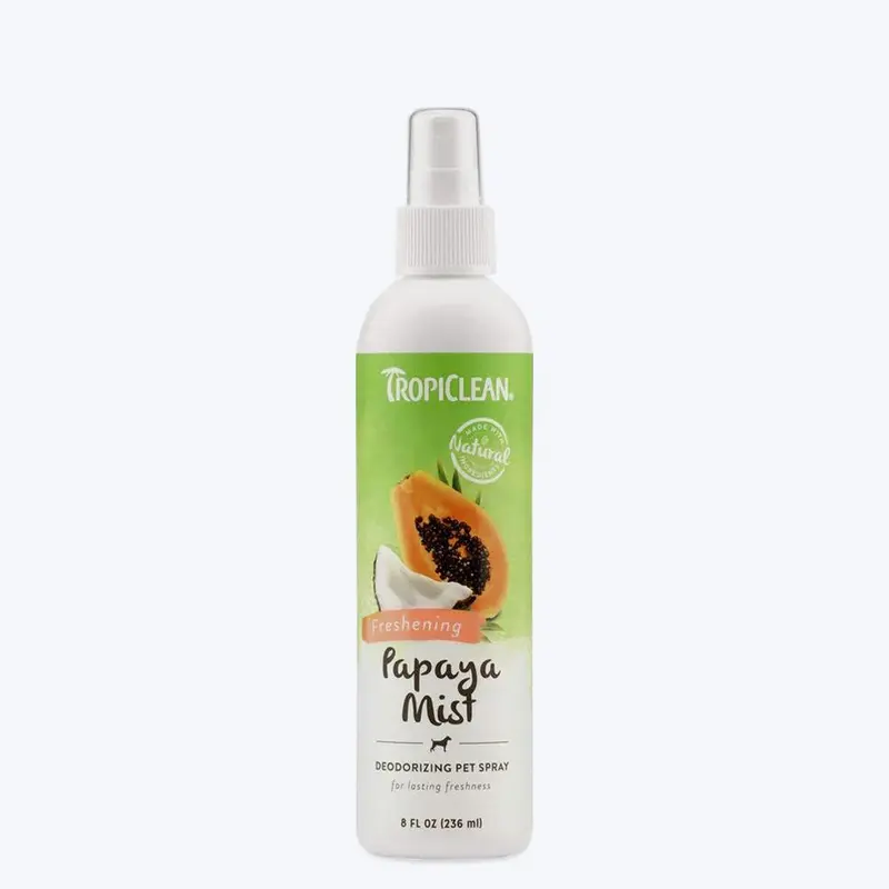 TropiClean Deodorizing Spray for Dogs & Cats - Papaya Mist - 236 ml