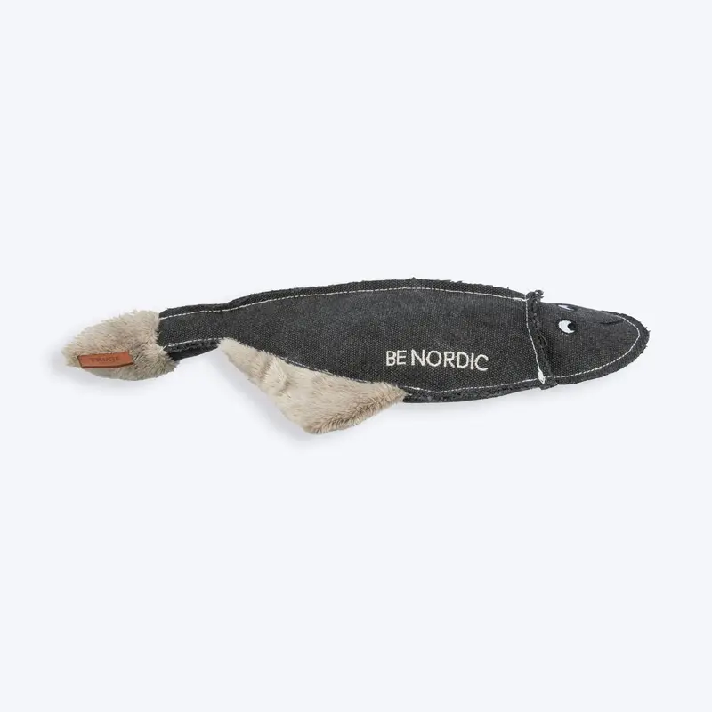 Trixie Be Nordic Hajo Flounder Plush Dog Toy - Black - 35 cm