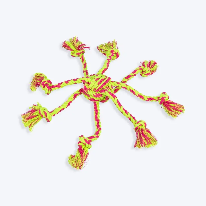 Trixie Rope Dog Toy with Woven in Ball - 7 cm