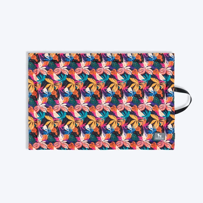 HUFT Leafy Elegance Mat For Dog & Cat - Multicolour