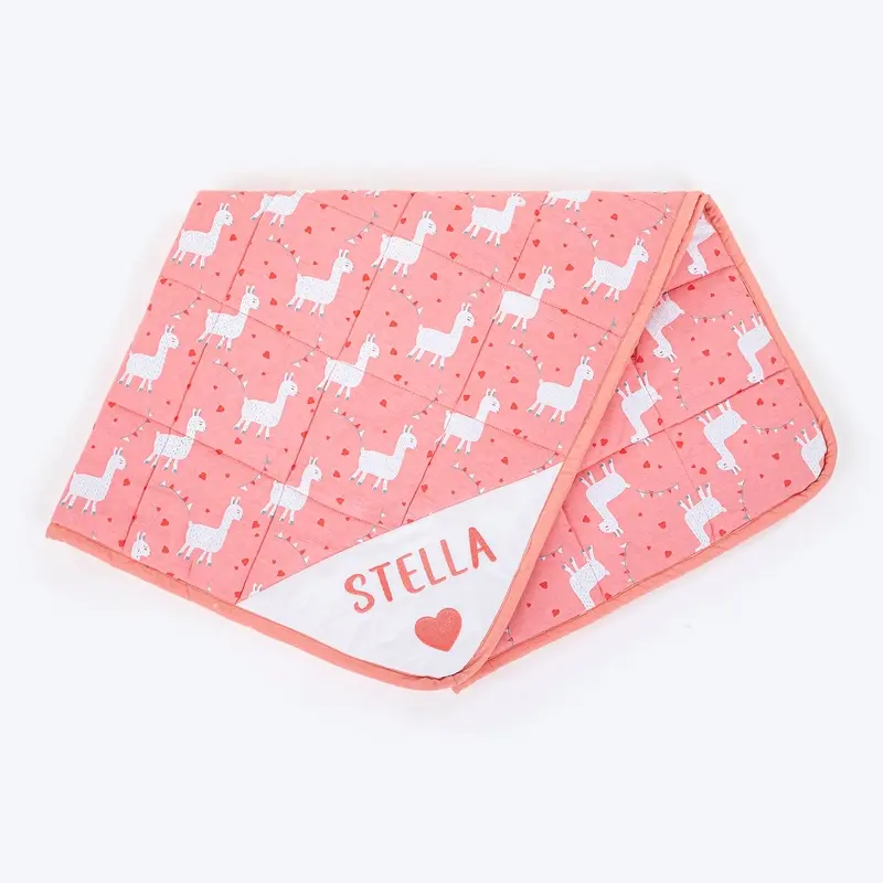 HUFT Personalised Cuddle Bundle Puppy & Kitten Blanket - Peach