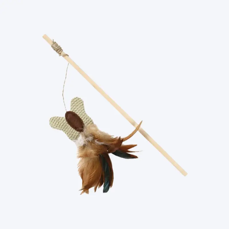 Trixie Interactive Cat Toys - Playing Rod With Butterfly - Assorted