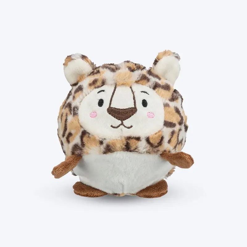 Trixie Leopard Ball With Sound Plush Dog Toy - Brown - 13 cm