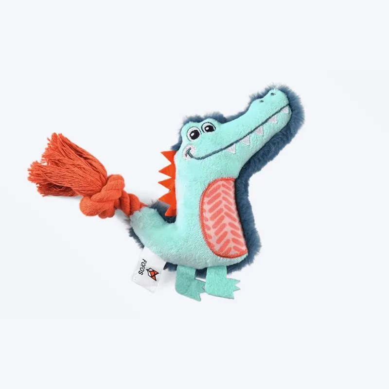 FOFOS Alligator Squeaky Chew Toy For Puppy - Blue