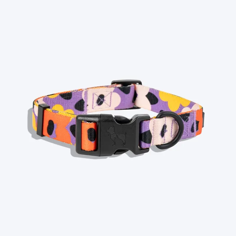 HUFT Misfit Meadow Printed Dog Collar - Purple