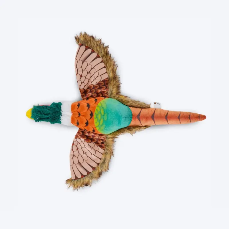 FOFOS Pheasant Squeaky Plush Dog Toy - Multicolor