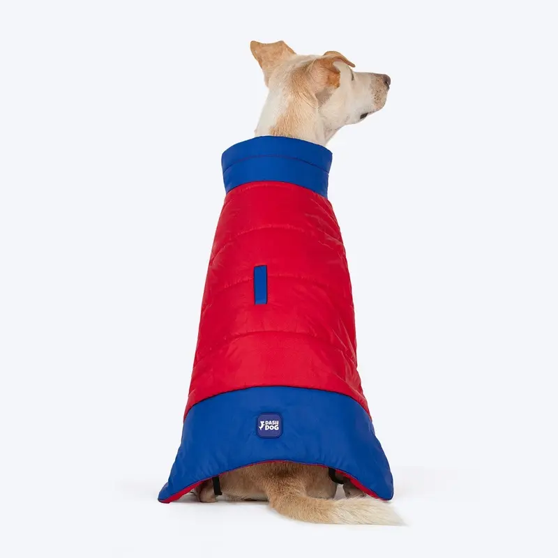Dash Dog Outbounders Puffer Jacket For Dog - Red & Blue