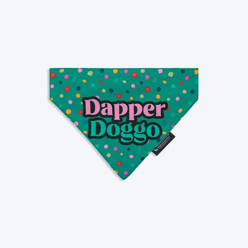 HUFT Dapper Doggo Printed Dog Bandana - Green