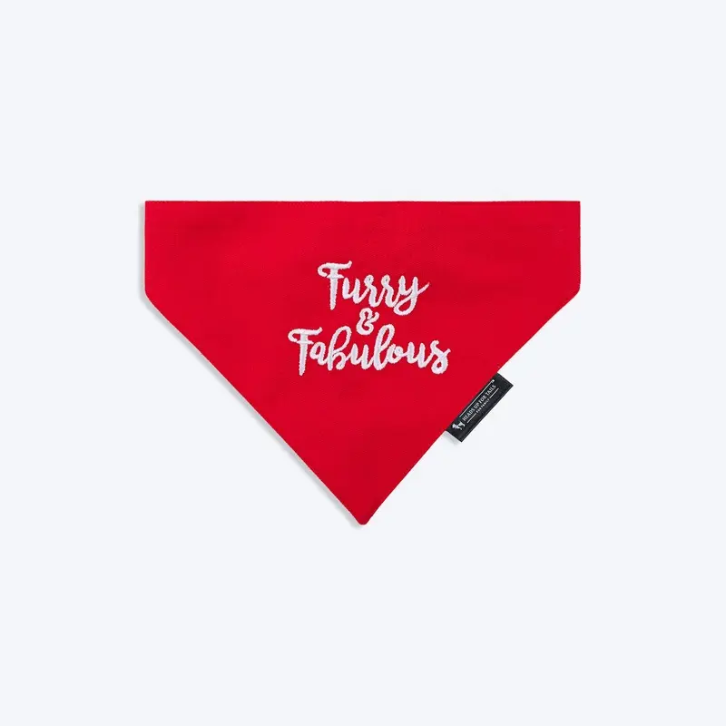 HUFT Furry and Fabulous Dog Bandana - Red