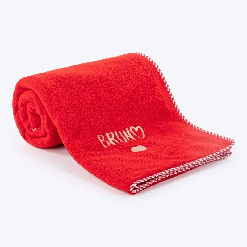 HUFT Personalised Snuggle Blanket For Dog & Cat - Red