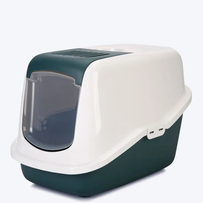 Savic Nestor Cat Toilet Home - Nordic Green - 26 x 19 x 18 Inch
