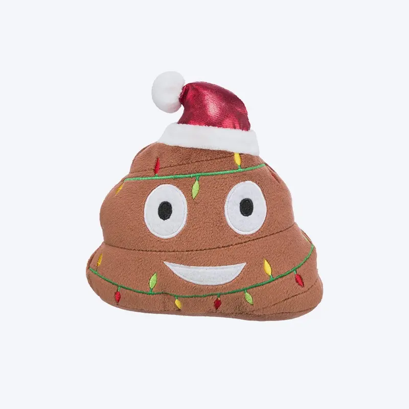 Trixie Xmas Emoticon With Sound Plush Dog Toy - Brown - 17 cm