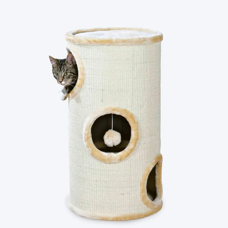 Trixie Samuel 3-Storey Cat Scratching Tower - Beige