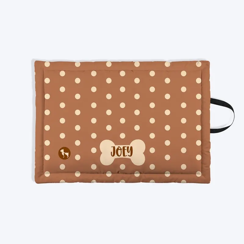 HUFT Personalised Cookie Dots Mat For Dog & Cat - Brown