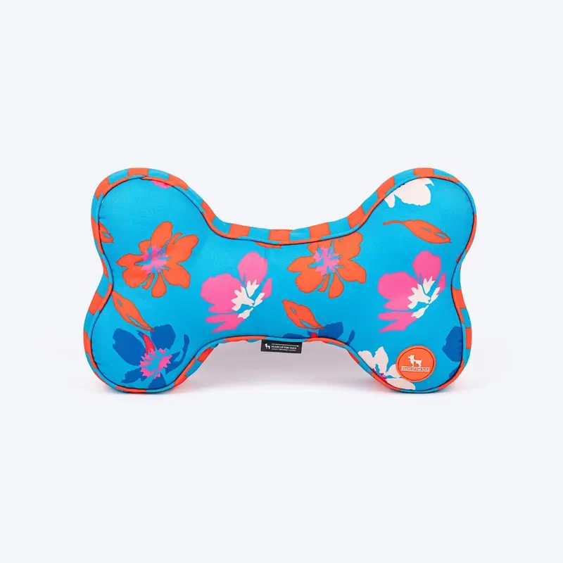 HUFT Summer Bloom Dog Bone Cushion - Blue