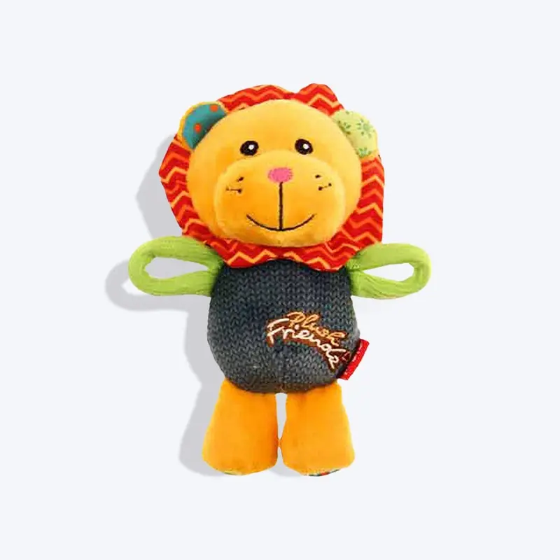 GiGwi Plush Friendz Dog Toy - Lion (with Squeaker)