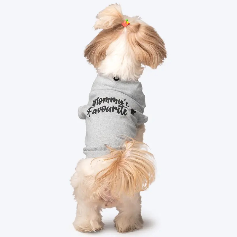 HUFT Twinning - Mommy's Favourite T-Shirt For Dogs - Grey with Black Print