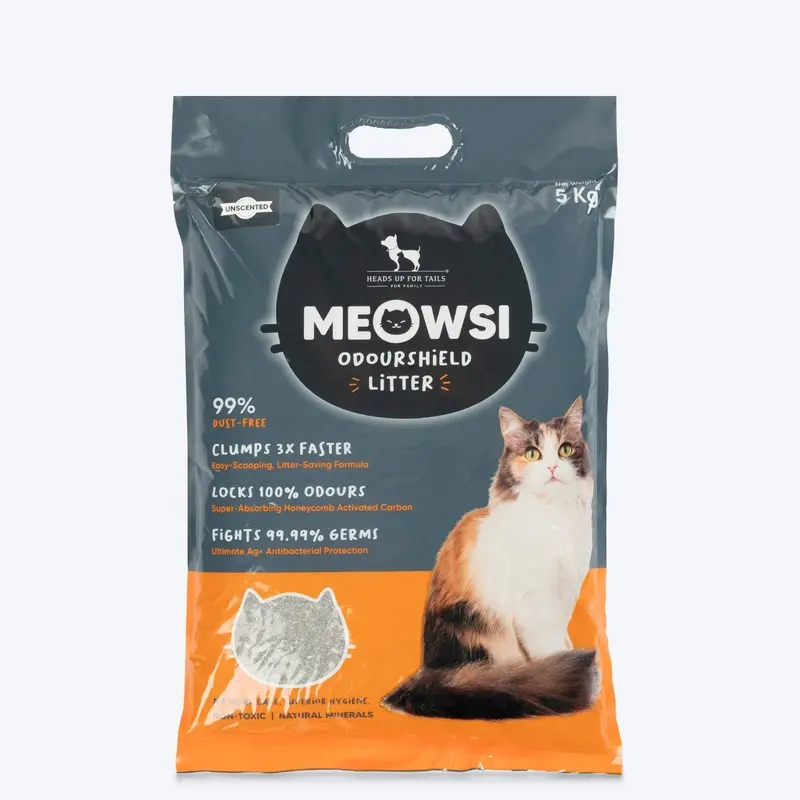 Meowsi OdourShield Cat Litter - Unscented - 5 kg