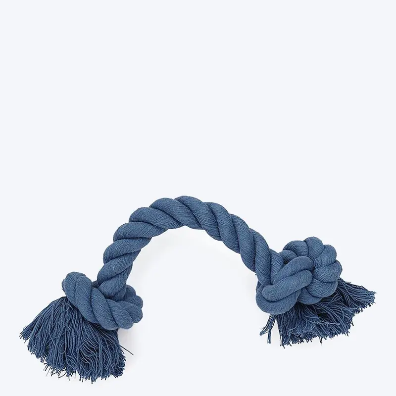 Better Than Basics Dog Rope Toy with Two Knots - Blue