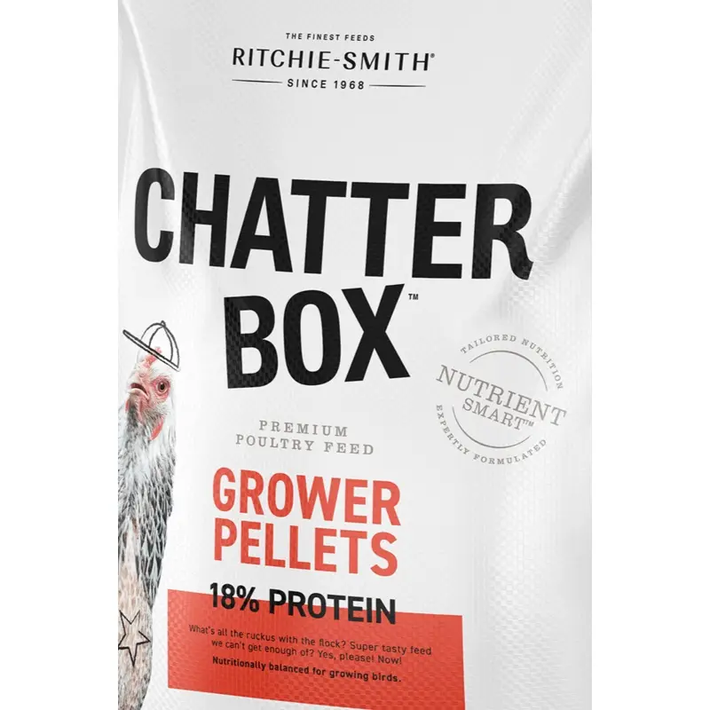 ChatterBox Grower 18% Pellet MINI BAG NON GMO