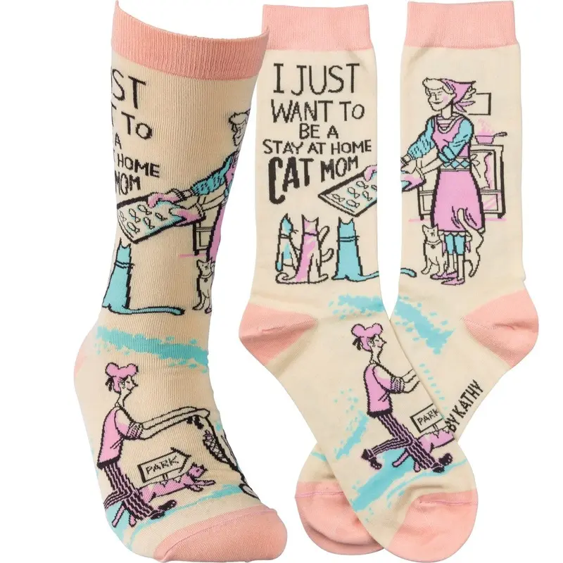 SOCKS- STA AT HOME CAT MOM