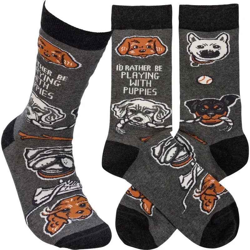 Socks -Rather Be  Playing with Puppies