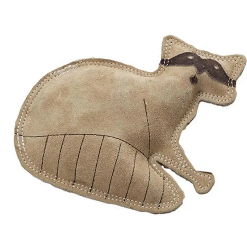 Dura-Fused Leather Raccoon Dog Toy One Size