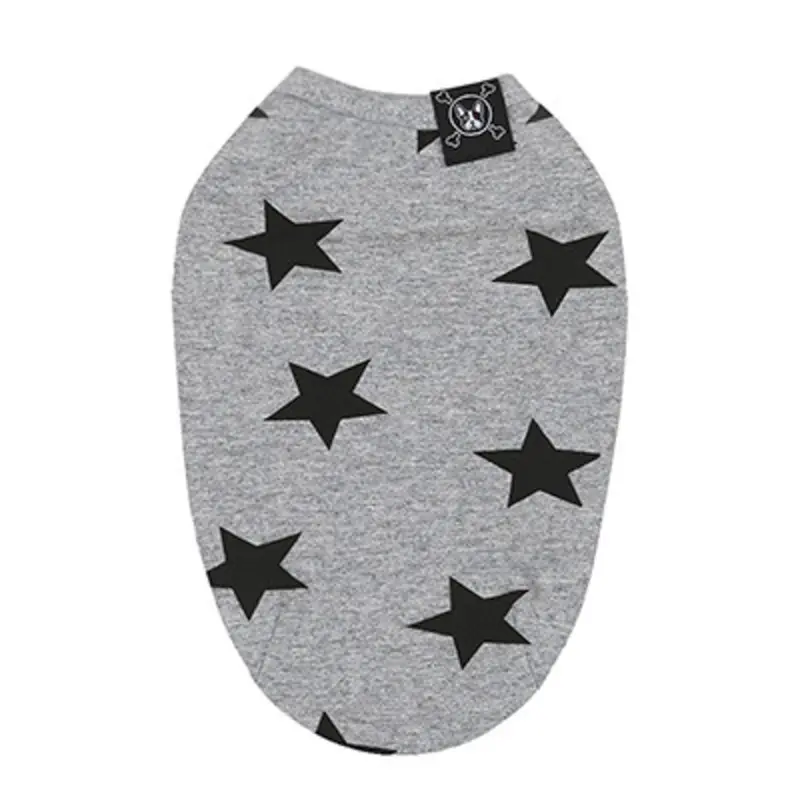 Puppy Angel Star Sleeveless Doggie T-shirts - Gray