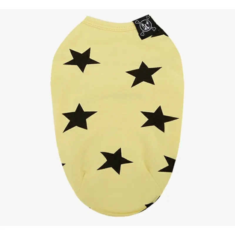 Puppy Angel Star Sleeveless Doggie T-shirts - Yellow S