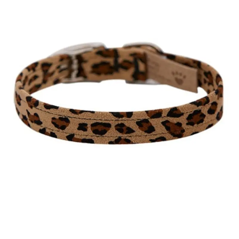 Cheetah Plain Dog Collars Teacup (sz 1)