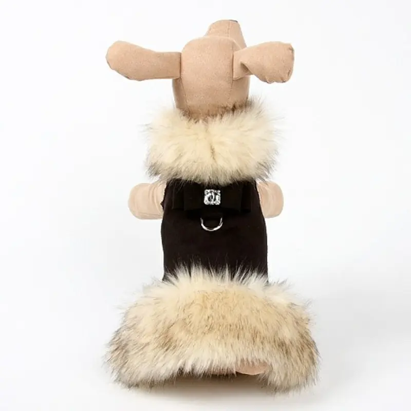 Ivory Fox Dog Coat - Big Bow - Choose Color Non Returnable - Ships in 12 -17 Business days