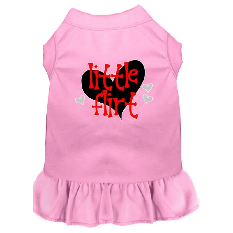 Little Flirt Screen Print Dog Dress -10 Colors