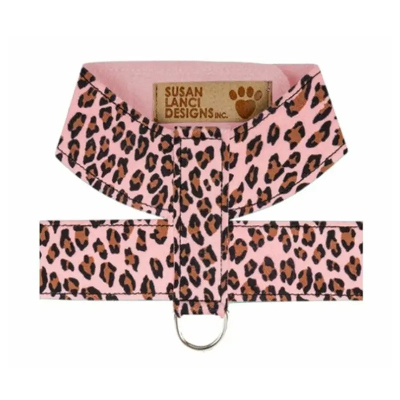 Pink Cheetah Plain Dog Tinkie Harnesses by Susan Lanci Designs
