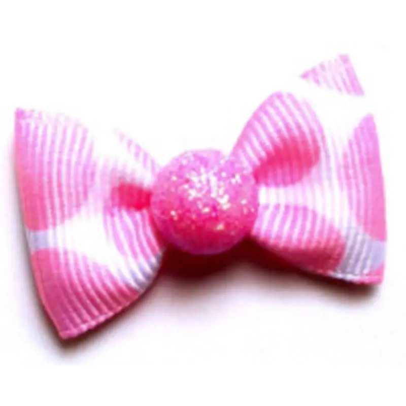 Dog Hair Bow Barrette - Bubble Gum Alligator Clip