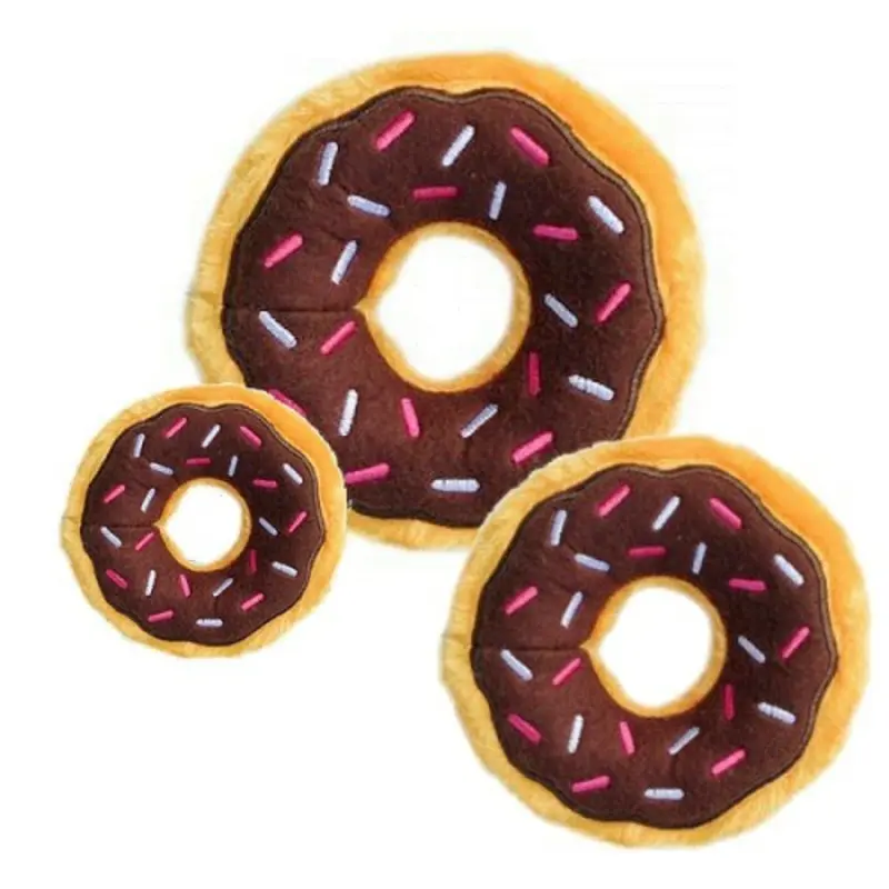 Sprinkles Donutz Pet Dog Toy - Chocolate - 3 Sizes Mini
