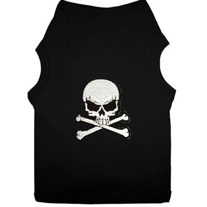 White Skull Patch Dog Tank Non-Return/Exchangeable