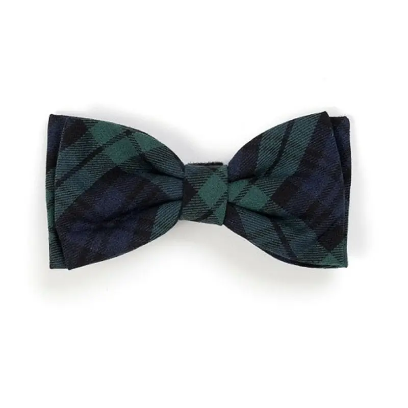 Black Watch Plaid Pet Dog Bow Tie Small