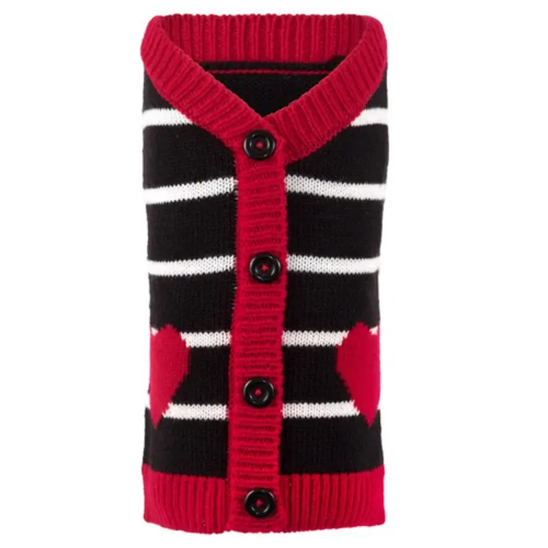 Hearts Dog Cardigan Sweater