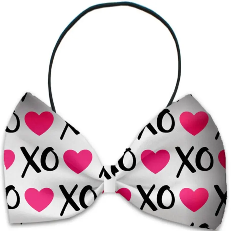 Pink XOXO Pet Dog Bow Tie One Size