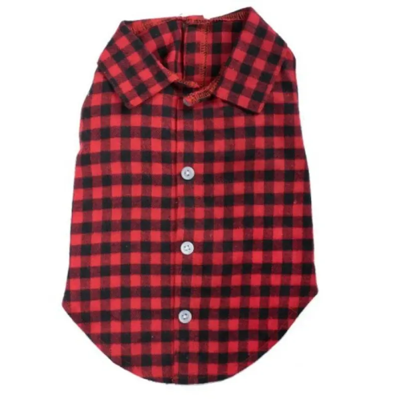 Red Buffalo Plaid Pet Dog Shirt - Small - Big Dog XS