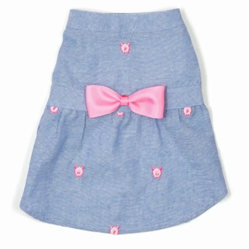 Wilbur Pig Chambray Pet Dog Dress - Small - Big Dog