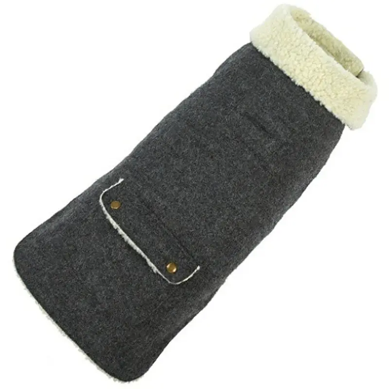 Grey Wool Dog Coat