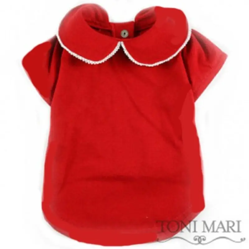 Laced Classic Red Knit Dog Blouse X/S